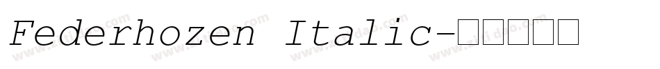 Federhozen Italic字体转换